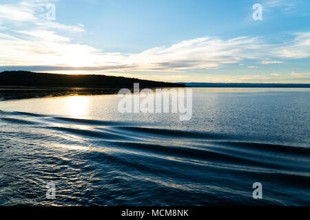 Tramonto sul lago Kariba Zimbabwe Foto Stock