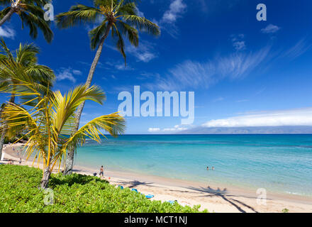Bellissima giornata a Napili Bay, Maui, Hawaii. Foto Stock