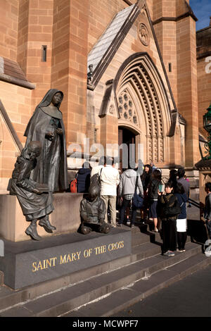 St Marys cattedrale hyde park sydney New South Wales AUSTRALIA Foto Stock