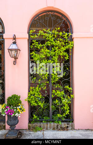 Rainbow Row, Charleston, Carolina del Sud, STATI UNITI D'AMERICA Foto Stock