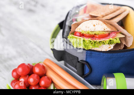 Sandwich in un lunchbox. Foto Stock