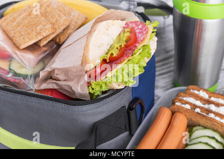 Sandwich in un lunchbox. Foto Stock