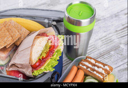 Sandwich in un lunchbox. Foto Stock