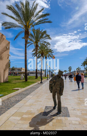 Statua in via del marinaio di ritorno a Cartagena, Murcia, Spagna Foto Stock