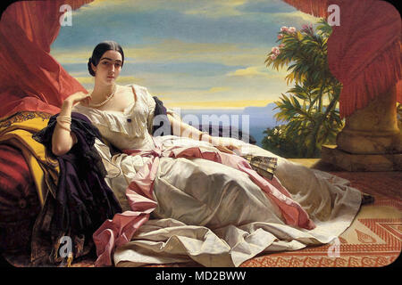 Winterhalter Franz Xavier - ritratto della Principessa Leonilla di Sayn-Wittgenstein-Sayn 1 Foto Stock