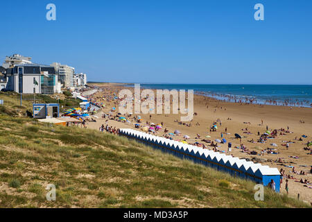 Francia, Vendée (85), Saint-Gilles-Croix-de-vie, la grande plage // Francia, della Vandea, Saint-Gilles-Croix-de-vie, la spiaggia Foto Stock