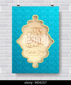 Set di l'Eid Al Fitr concetto di ornamento. Arte tradizionale, rivista, libro, poster, astratta, banner, l'elemento. Vettore etnici decorativi biglietto di auguri o un invito del background di design Illustrazione Vettoriale