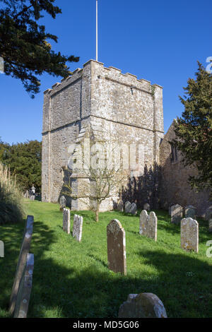 La Chiesa di San Michele Arcangelo, Shalfleet, Isle of Wight, Regno Unito Foto Stock