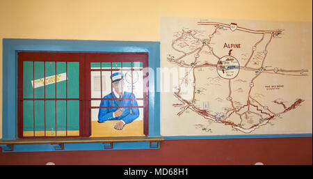 Texas, Contea di Brewster, Alpine, Amtrak railroad station, interno Foto Stock