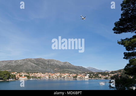 Città balneare Cavtat vicino Dubrovnik, Dalmazia, Croazia Foto Stock