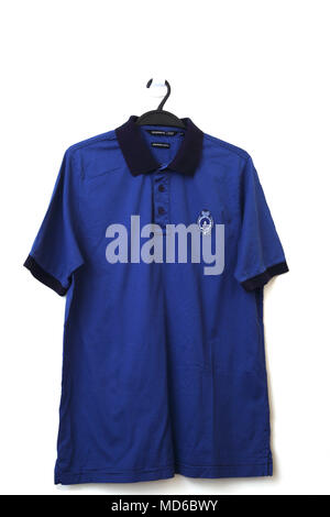 Striscia di colore blu Royal Automobile Club (RAC) Polo Shirt Foto Stock