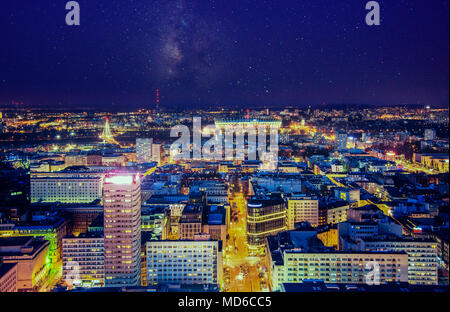 I moderni grattacieli a Varsavia down town, Polonia. Foto Stock