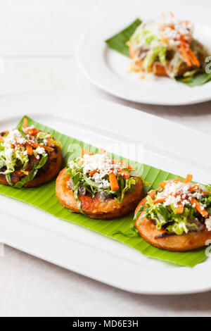 Oyster sopes Ristorante El delfin, San Blas, Riviera Nayarit, Messico Foto Stock