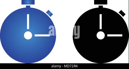 Orologio icona vettore. Set di icone di stile di Piana Illustrazione Vettoriale