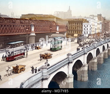 Giamaica bridge, Glasgow, agli inizi del novecento Foto Stock