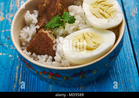 Calcutta Biryani Montone - misti piatto di riso Foto Stock