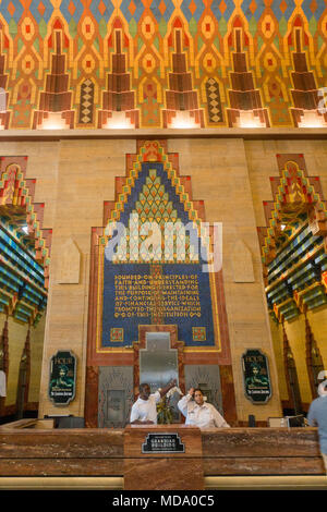 Custode edificio in Detroit Michigan Foto Stock