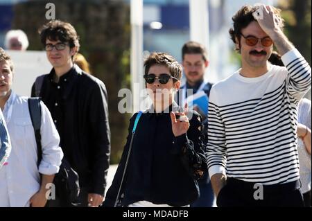 Los actores Javier Rey y María León en el photocall de la película ' sin fin' duranti la 21 edición del Festival de Cine de Málaga CordonPress/EP888 Foto Stock