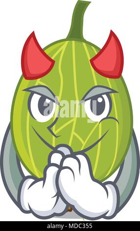 Diavolo gooseberry mascotte stile fumetto illustrazione vettoriale Illustrazione Vettoriale