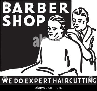 Barber Shop 2 - Retro ad arte Banner Illustrazione Vettoriale