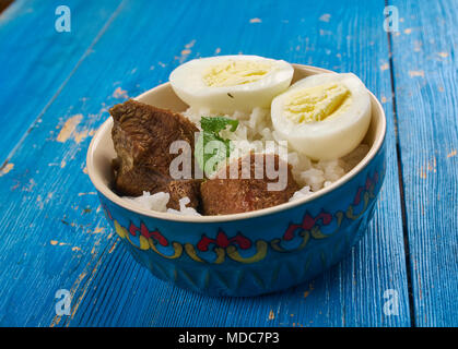 Calcutta Biryani Montone - misti piatto di riso Foto Stock