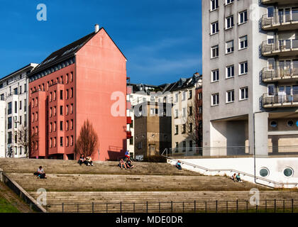 Berlino, Mitte, Günter Litfin Memorial in un ex posto di comando delle guardie di frontiera della RDT vicino al canale Berlin-Spandau. Foto Stock