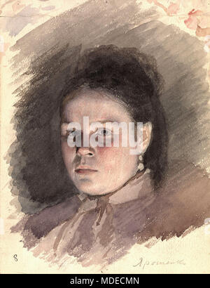 Yaroshenko Nikolai - Ritratto femminile Foto Stock