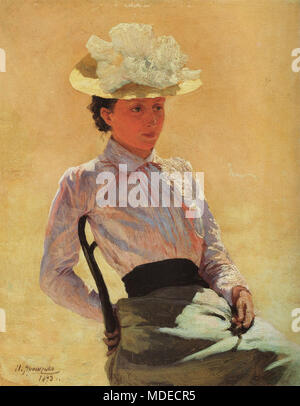 Yaroshenko Nikolai - Ritratto di una donna sconosciuta Foto Stock