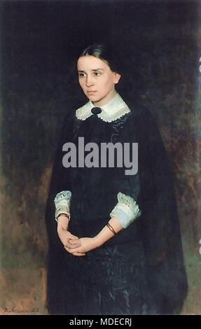 Yaroshenko Nikolai - Ritratto di P.Strepetova Foto Stock