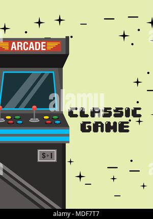 Il video gioco classico Illustrazione Vettoriale