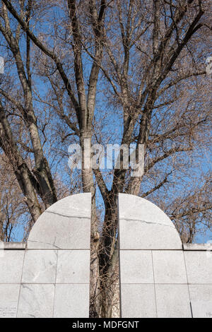 Close up Umschlagplatz Memorial, dove gli ebrei sono stati raccolti per essere deportati dal Ghetto Ebraico di una morte quasi certa, Durante WW2 Foto Stock