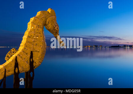 Cartagena, Regione di Murcia, Spagna. Tramonto sul Mar Menor © ABEL F. ROS/Stock Alamy Foto Stock