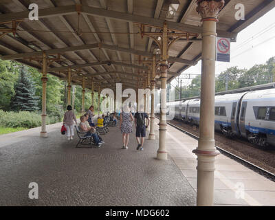 Il centro di villeggiatura estiva città di Sopot Poland Vicino Danzica sulla costa baltica Foto Stock