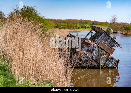 Relitto di MV Chika vicino Dutton si blocca Foto Stock