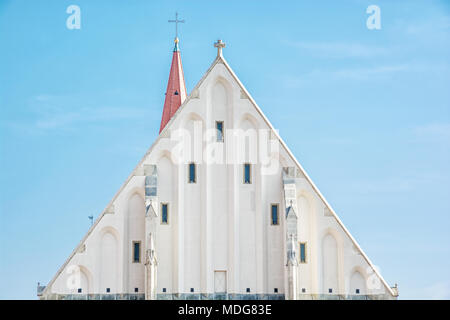 Dettaglio di San Nicholas' Decanato chiesa, Znojmo, southern Moravia Repubblica Ceca. Architettura religiosa. Destinazione di viaggio. Foto Stock