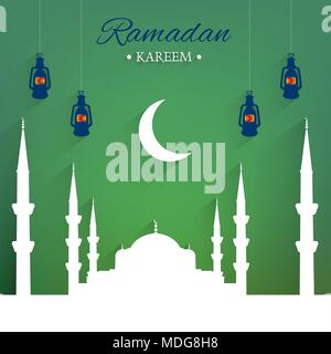 Illustrazione del Ramadan Kareem sfondo Illustrazione Vettoriale