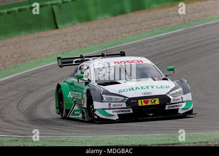 Mike Rockenfeller, GER, Audi, DTM 2018, test ad Hockenheim Foto Stock