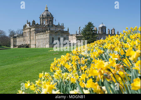 Castle Howard House e giardini che sono una popolare attrazione turistica nel North Yorkshire Foto Stock