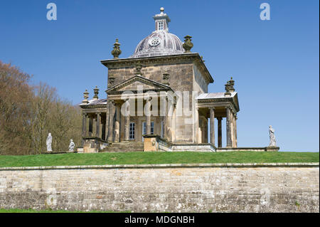 Il Tempio dei Quattro Venti nella motivazione di Castle Howard nel North Yorkshire Foto Stock