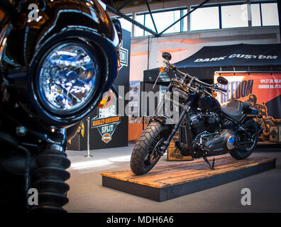 Harley Davidson in Zagreb Auto Show, aprile 2018 Foto Stock