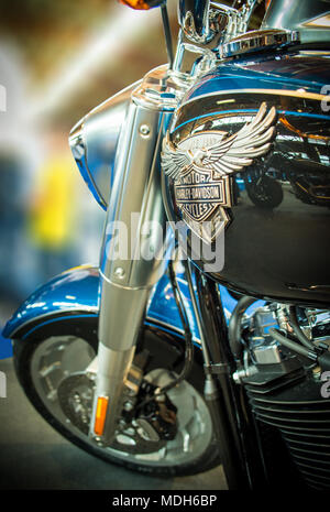 Harley Davidson in Zagreb Auto Show, aprile 2018 Foto Stock