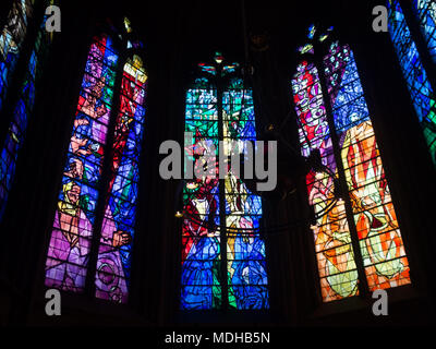 Marc Chagall vetrate nella cattedrale di Saint-Etienne, Metz Foto Stock