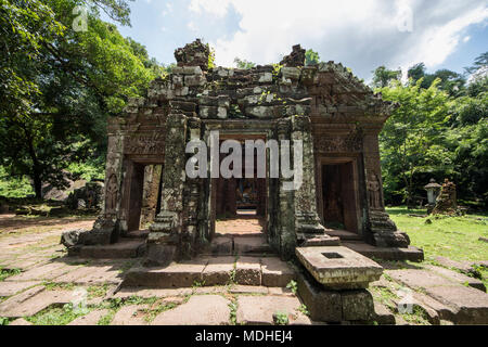 Santuario principale del Vat Phou tempio complesso; Champasak, Laos Foto Stock