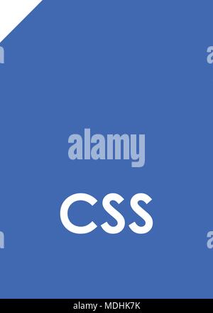 CSS formato file icona icona vettore. stile piatto Illustrazione Vettoriale