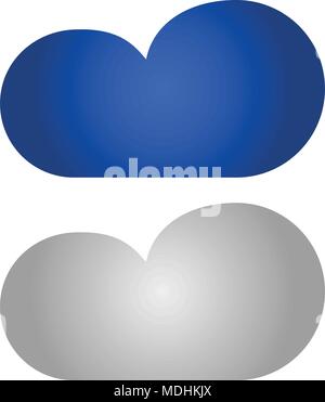 Cloud icona piatta. vettore icona di stile piatto Illustrazione Vettoriale