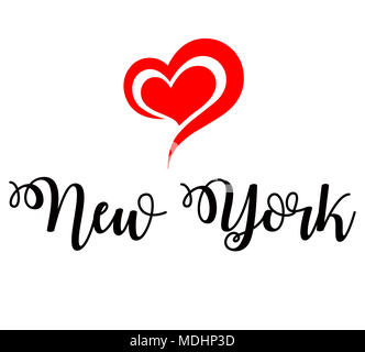 Amo New York handwritting Foto Stock