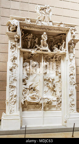 Le porte dell'Inferno di Auguste Rodin, Musee D'Orsay. Parigi, Francia Foto Stock