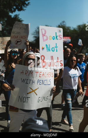 Marzo per la nostra vita a livello nazionale evento in downtown Orlando, Florida (2018). Foto Stock