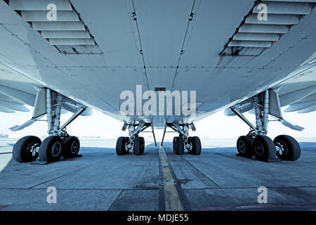Principali del carrello di atterraggio di un Boeing 747-400 Foto Stock