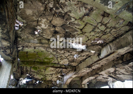 Resti di nuova caserma della ex Wojskowa Skladnica Tranzytowa (Militare Polacco deposito di transito) stabiliti durante interwar periodo e noto per Battl Foto Stock